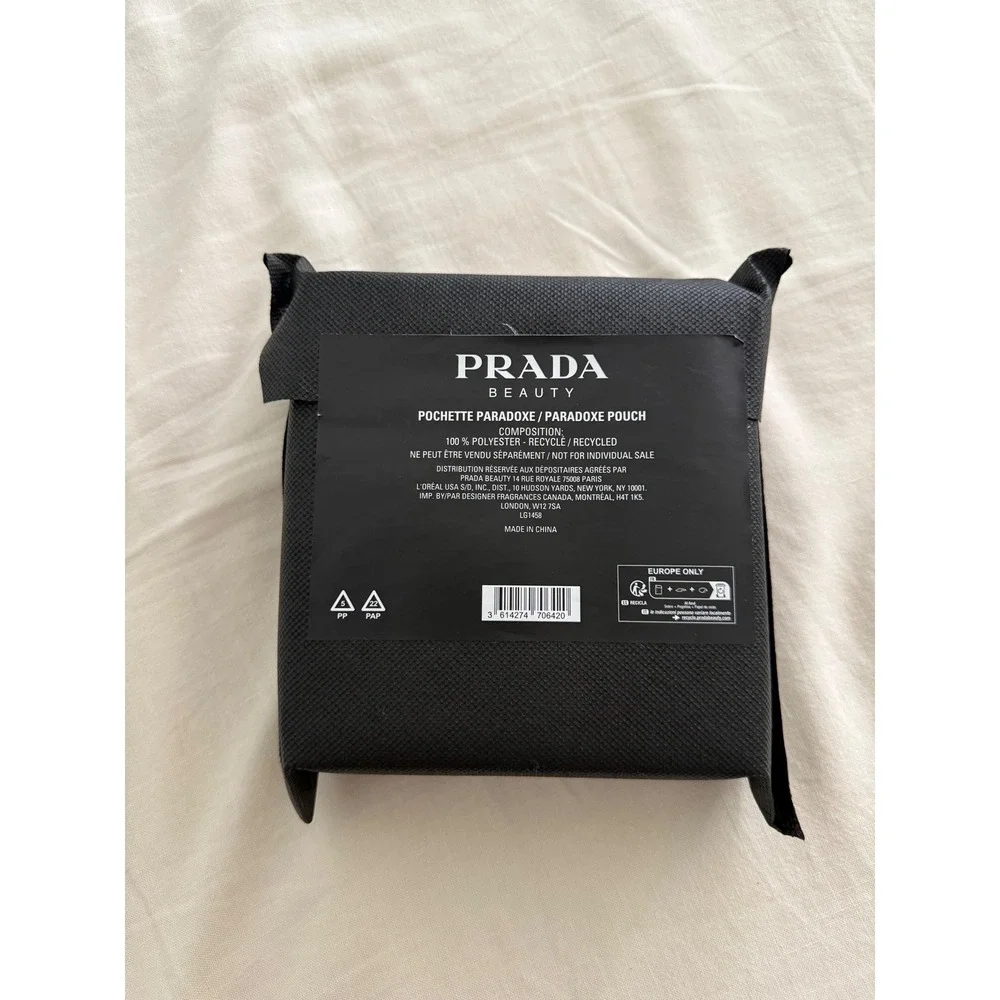Prada Beauty Paradoxe Vanity Case Cosmetic Bag Pink Black Travel‎ Organizer NWT